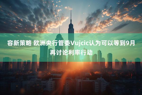 容新策略 欧洲央行管委Vujcic认为可以等到9月再讨论利率行动