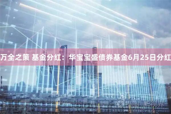 万全之策 基金分红：华宝宝盛债券基金6月25日分红